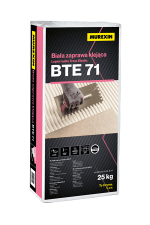 Biała zaprawa klejąca Trass Elastic BTE 71