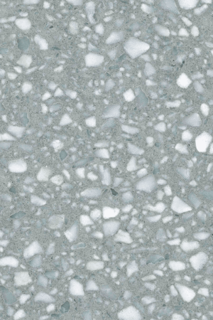 Zdjęcie płytki lastryko ETNA terrazzo w jasnoszarej tonacji z drobinkami w odcieniach bieli i błękitu, doskonałej do eleganckich wnętrz mieszkalnych i użytkowych.