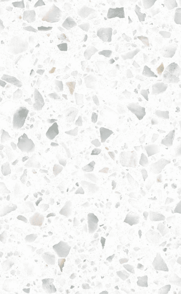 Zdjęcie lastryko płytek CARRARA 0/7 terrazzo w jasnej białej tonacji z delikatnymi drobinkami w odcieniach szarości i beżu, idealnych do przestrzeni mieszkalnych i komercyjnych.
