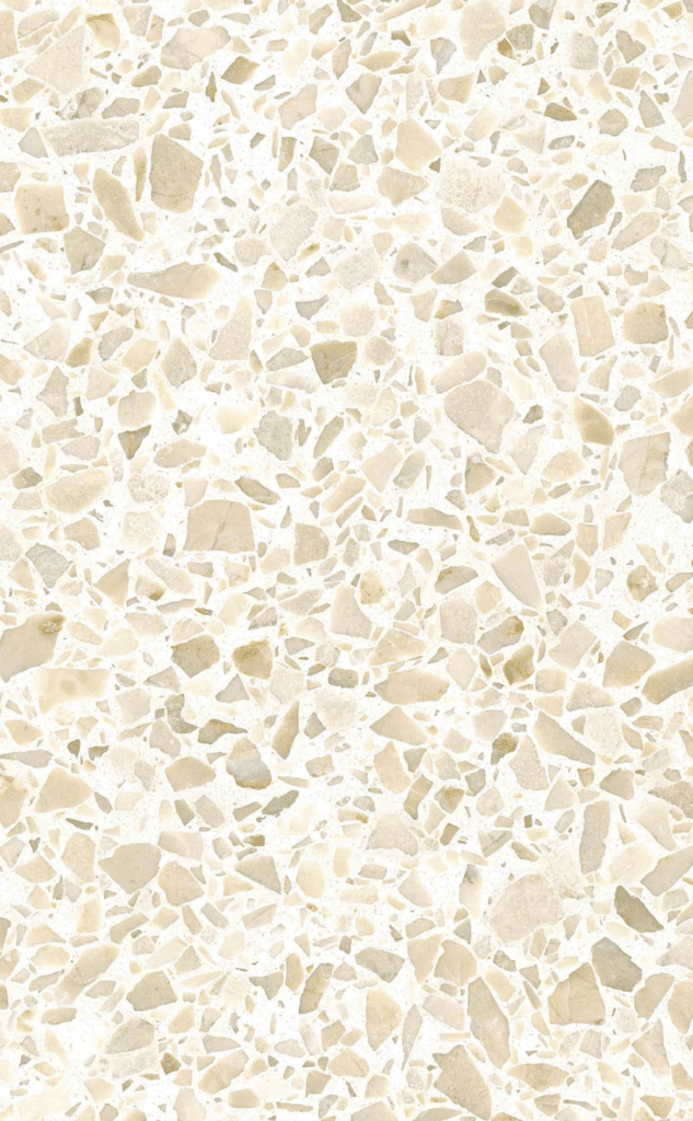 Zdjęcie lastryko płytek BOTTICINO 0/7 terrazzo w beżowej tonacji z drobinkami w odcieniach bieli i złamanej szarości, doskonałych do przestrzeni mieszkalnych i komercyjnych.