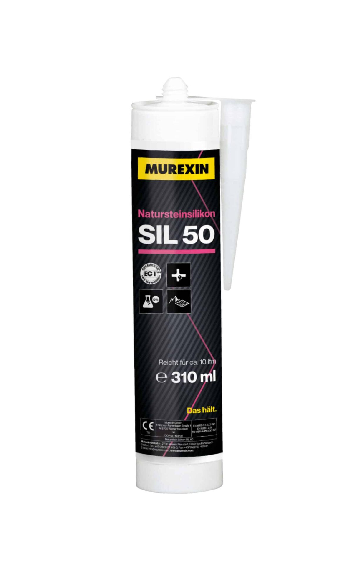 Silikon MUREXIN SIL 50 do uszczelniania kamienia naturalnego – bezpieczny dla marmuru, odporny na warunki atmosferyczne