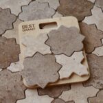 Trawertyn NOUGAT & SUPER LIGHT mozaika 30,6×30,6×1 cm szlifowana