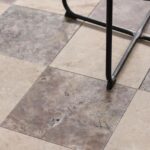 Trawertyn SUPER LIGHT & SILVER PREMIUM szachownica 40,6×40,6×3 cm szlifowana